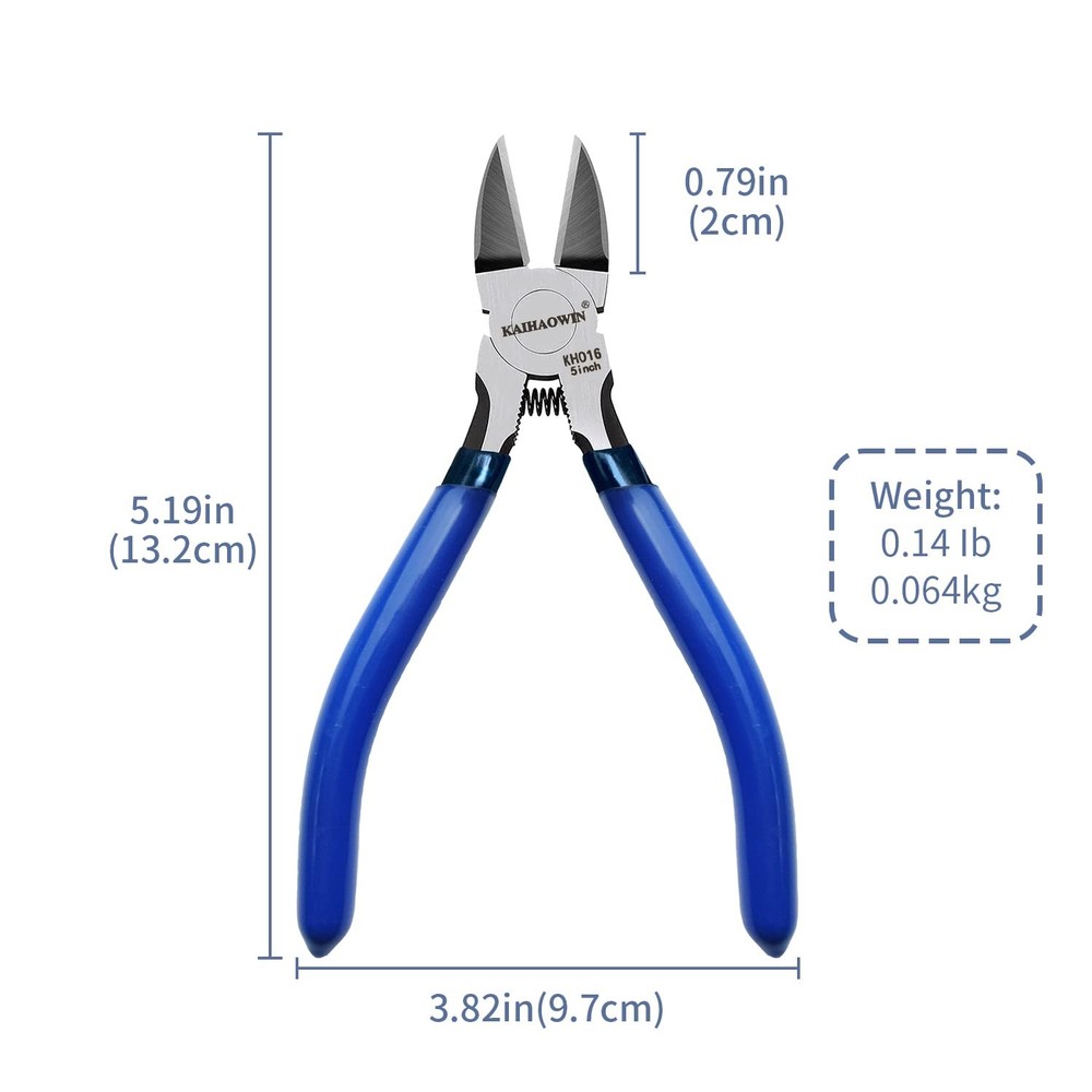 Precision Wire Cutters 5 Inch Flush Diagonal Cutting Pliers Tool Set 5 Pk