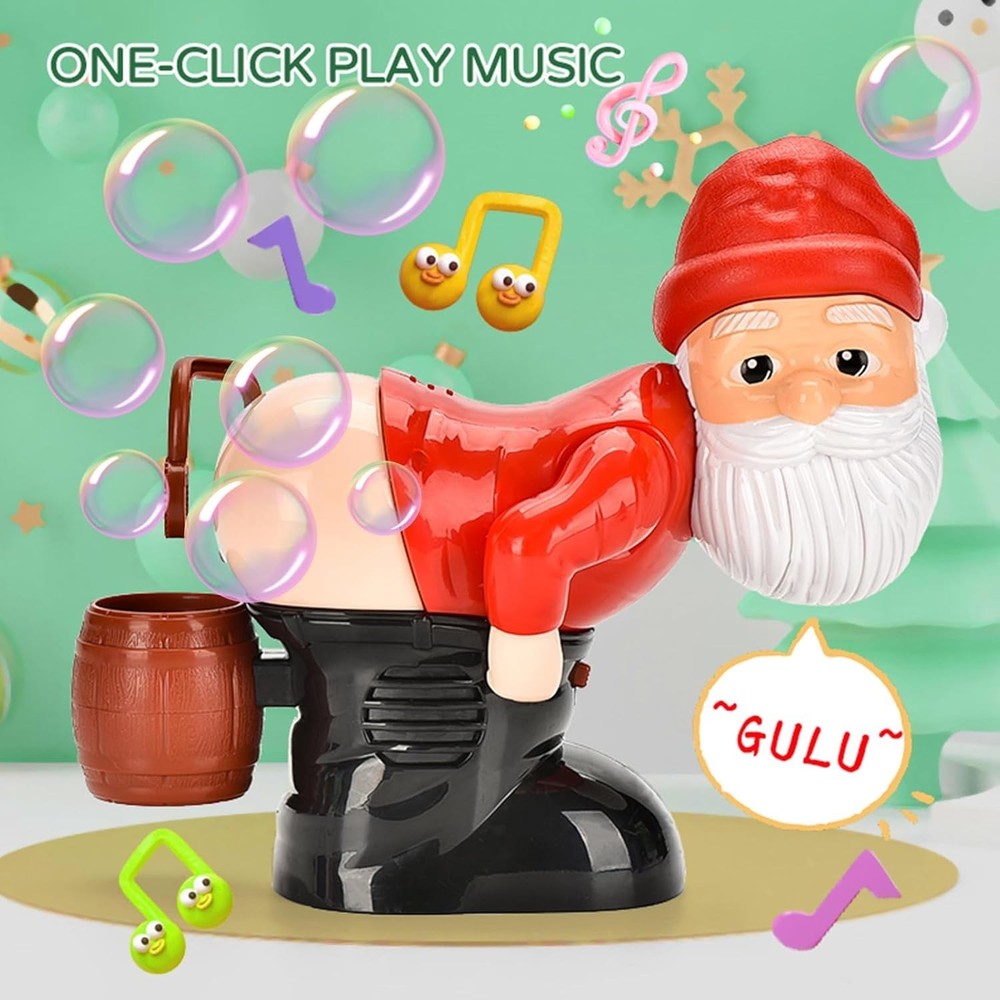 Santa Bubble Butt Blower, Funny Automatic Blowing Blower