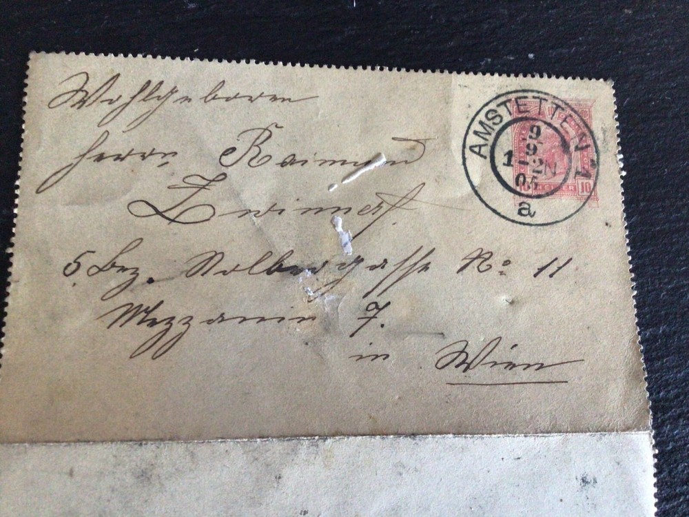 Amstetten 1905 letter card Ref 55723