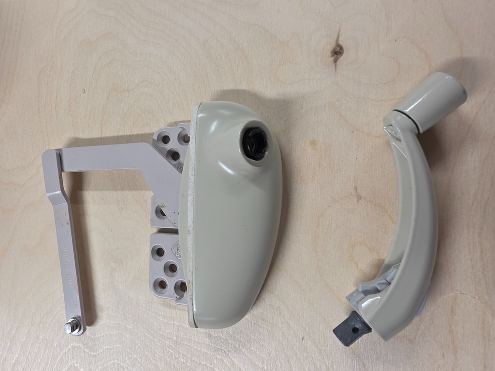 GU Casement Operator Split Arm { Right Hand } Beige- With Folding Crank Handle