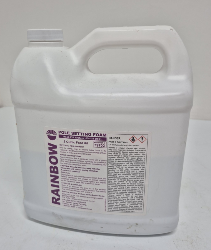 Rainbow Pole Setting Foam Back Fill System Part B 79702
