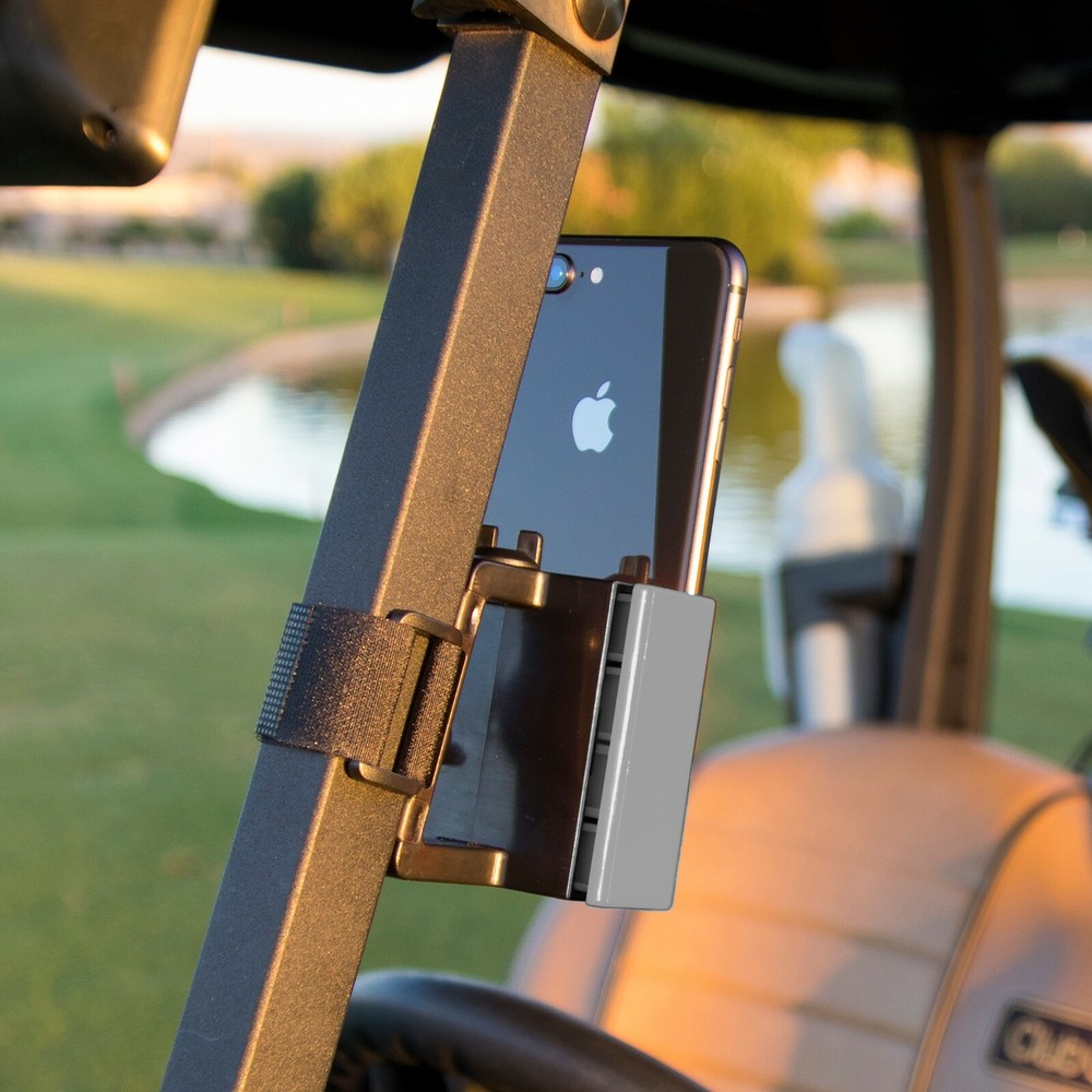 Cell Phone Holder for Golf Carts - Gray Phone Caddy