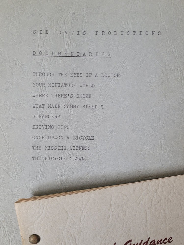 Sid Davis Youth Guidance Films Catalog & Scripts – 1950s Kitsch Lot, Ib Melchior