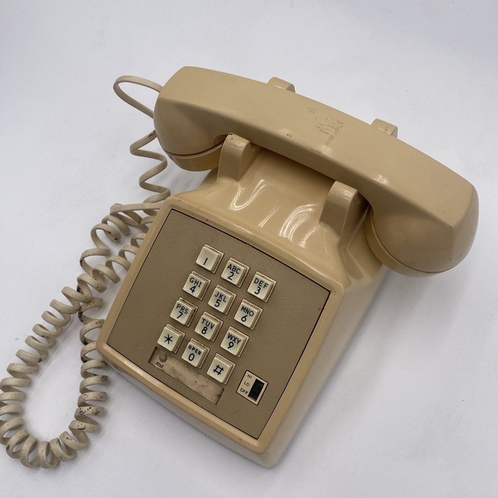 2500 Push Button Desk Phone Western Electric Bell System Style ITTWorking Tan