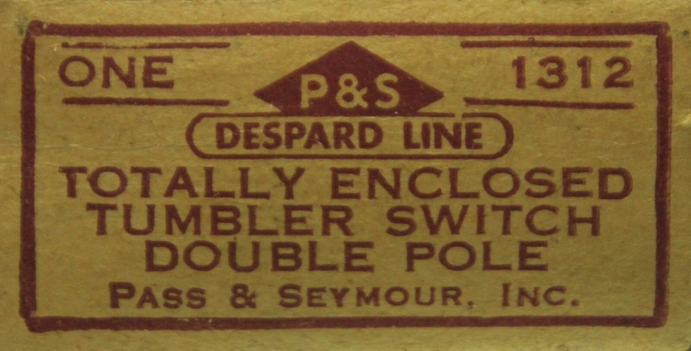 Vintage Despard Interchangeable Toggle Light Switch, Double-Pole DPST, Brown P&S