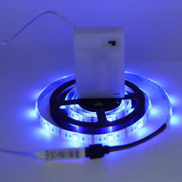 Battery Powered RGB Waterproof Flexible LED Strip Light Portable Controller