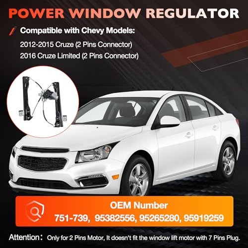 751-739 Power Window Regulator with Motor (2 Pins) Front Left Driver Side