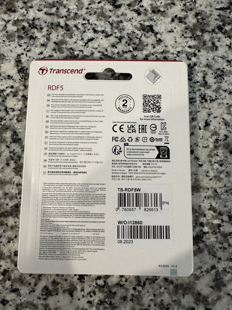 Transcend RDF5 Usb 3.1 Card Reader Gen 1