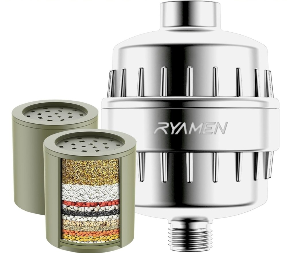 Ryamen Heavy Duty Shower Filter, Water 99% REMOVAL Silver