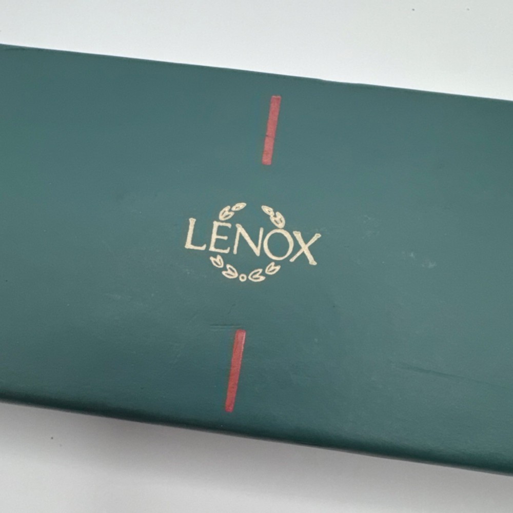 Lenox Stainless Steel Cake Server Ceramic Handle Silver Ivory WITH STORAGE BOX