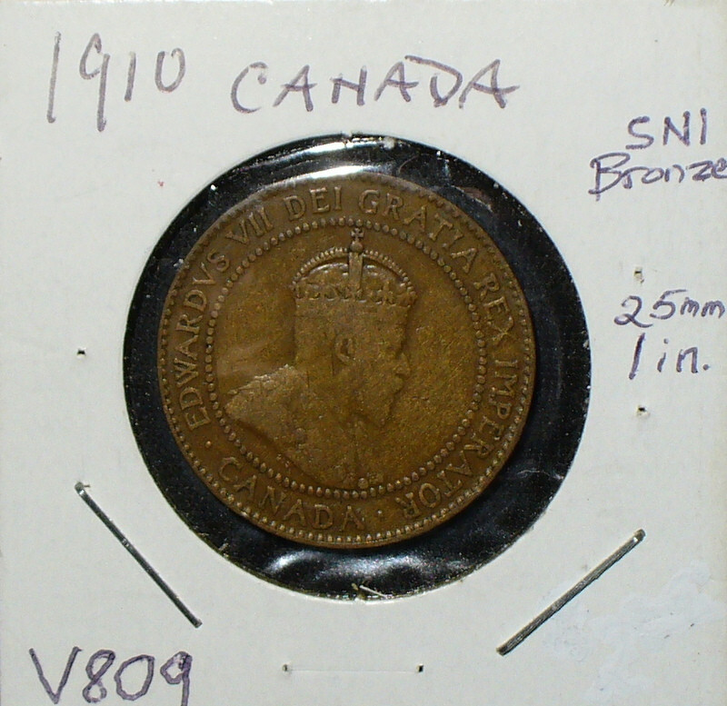 Canada 1910 Large Cent Bronze Coin