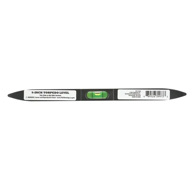 2 Pack Hyper Tough Basic Home Tools 9-inch Magnetic Torpedo Level