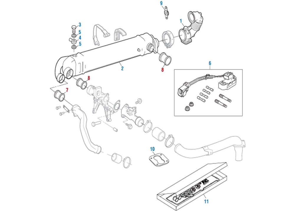 Connecting Pipe EGR Cooler-Housing DD15