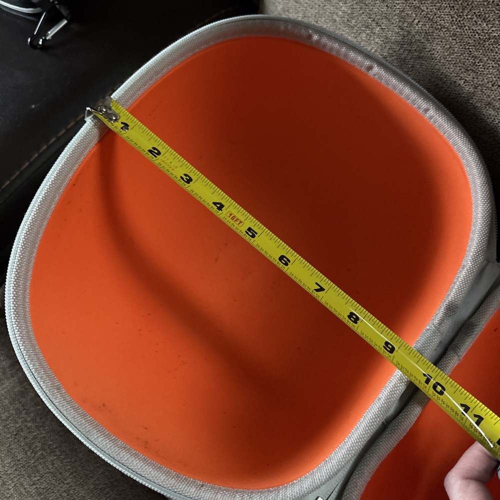 POC Ski Helmet Hard Shell Case Orange Handled Zippered
