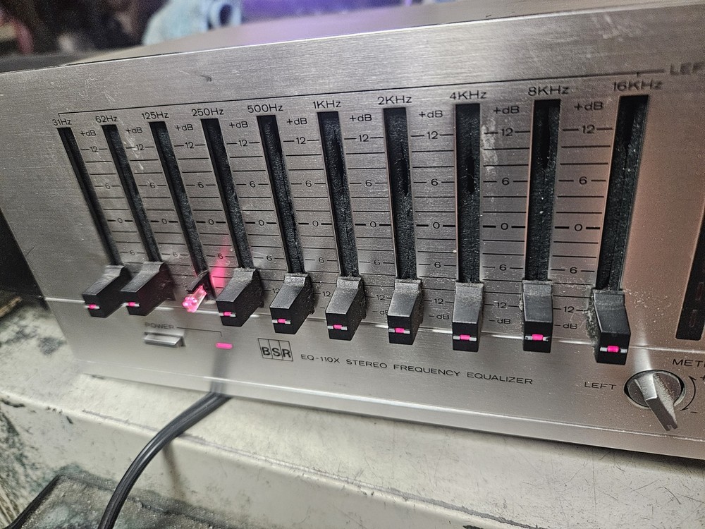 Vintage BSR EQ-110X Stereo Frequency Equalizer