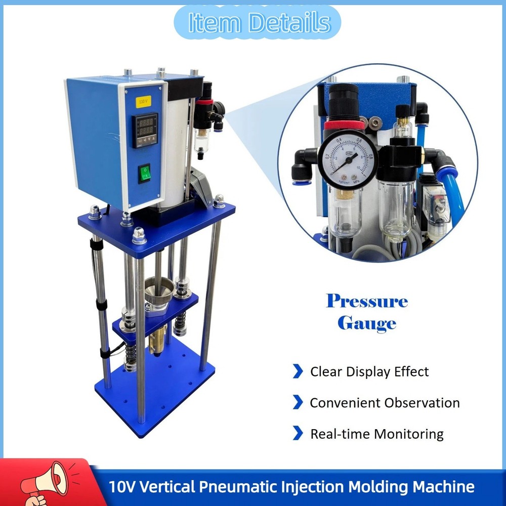 110V Pneumatic Injection Molding Machine Lab Prototype Plastic Injection