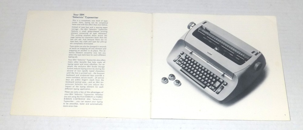 VTG IBM Selectric Typewriter Operating Instructions Manual Booklet 24-Pages