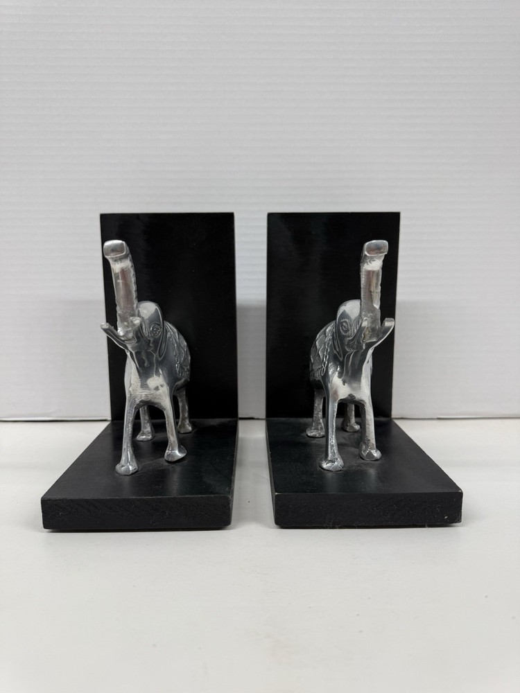 Metal Elephant Bookends