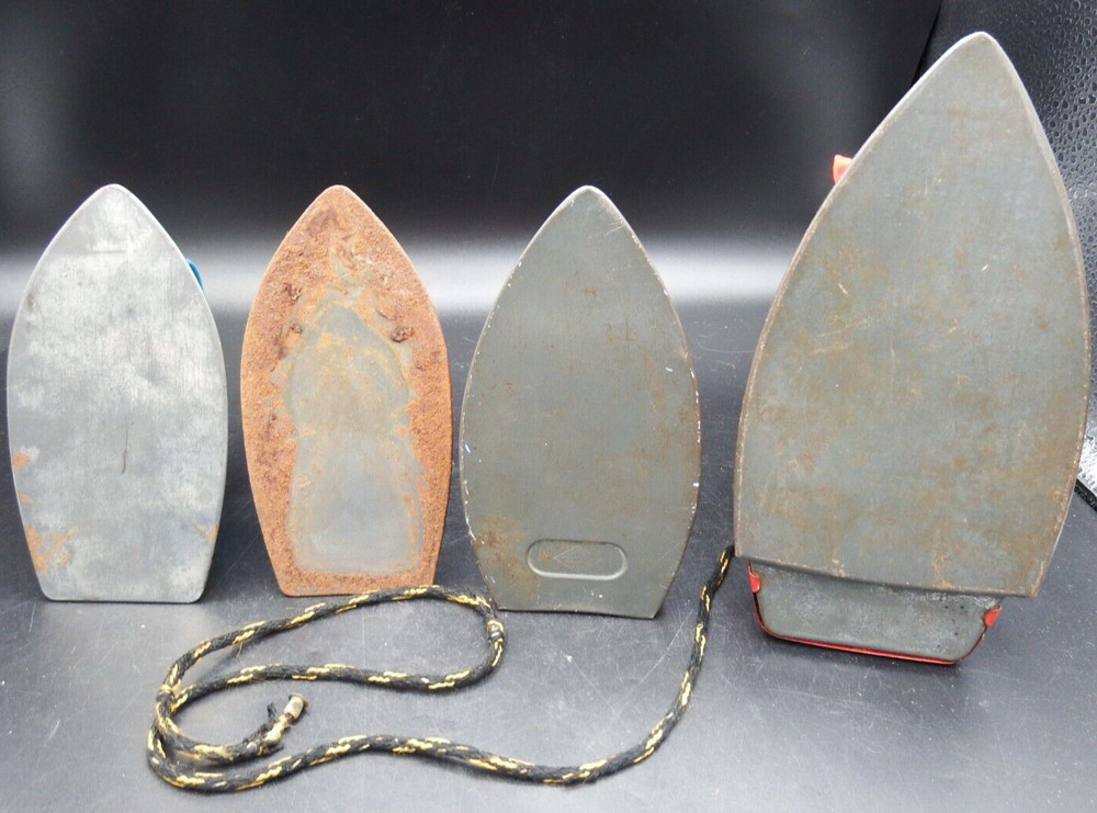 4 VTG Tin Household Irons