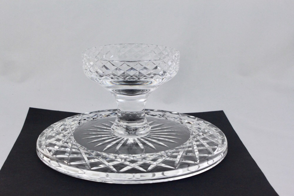 WATERFORD CRYSTAL COMERAGH 10" FOOTED CAKE STAND - MINT