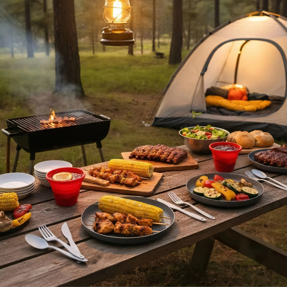 11-Piece Silicone Camping Mess Kit