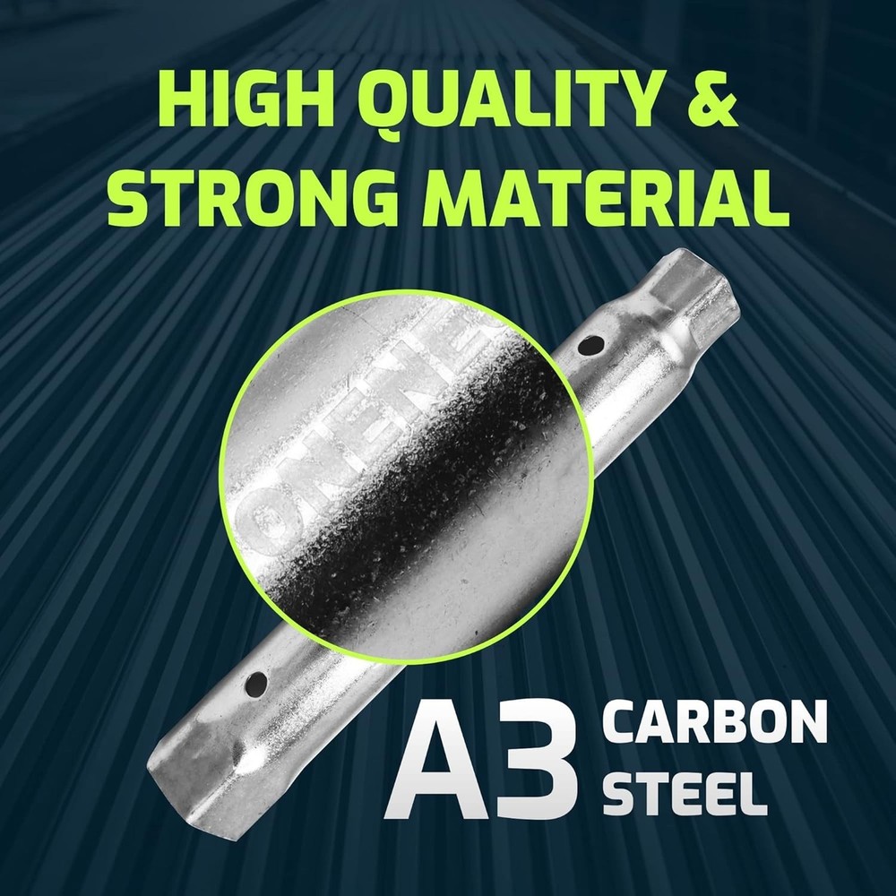 A3 Carbon Steel 10" Water Heater Element Socket Wrench - Extra Torque Capacity