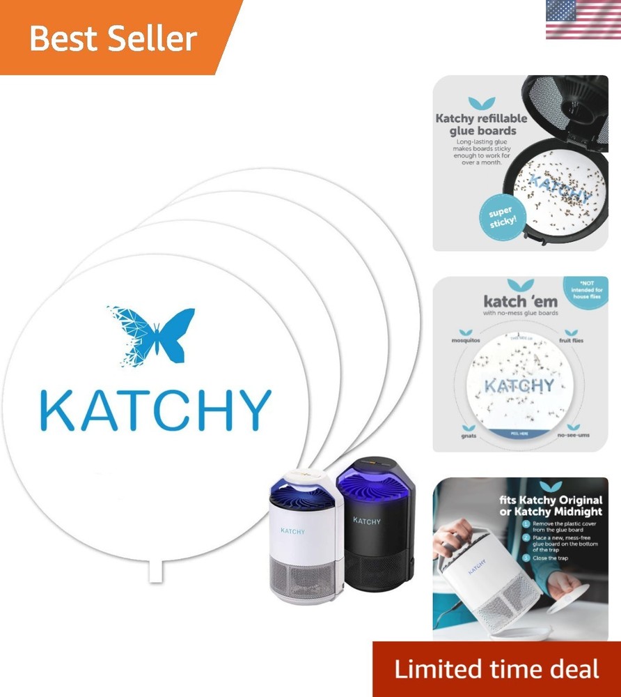 4 Pack Glue Board Refills for Katchy Trap – Effective Insect Control Solution