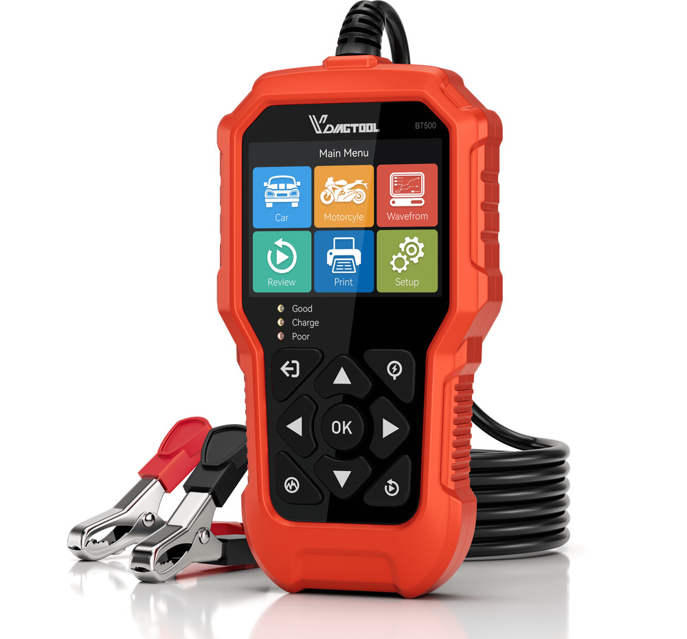 VDIAGTOOL Car Auto 12V 24V Battery Load Tester 100-3000CCA Battery Analyzer Tool
