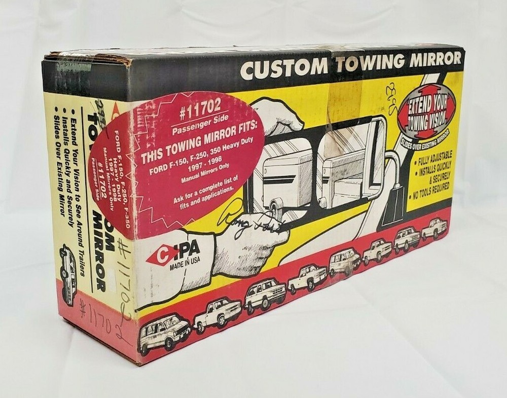 CIPA 11702 Custom Towing Mirror - Ford, Passenger Side