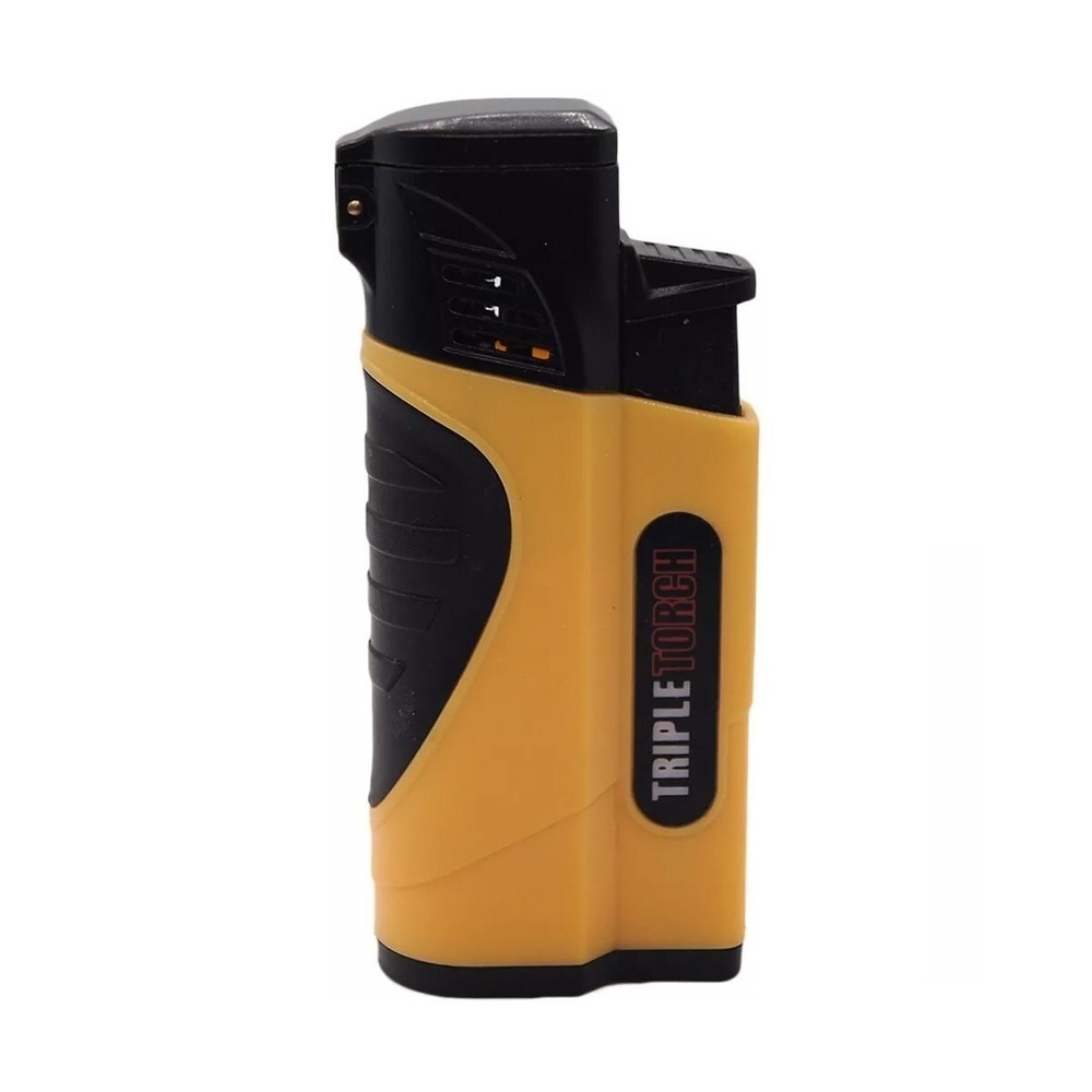 4 PACK Triple Jet Torch Lighter Adjustable Flame W/ Cigar Puncher Multiple Color