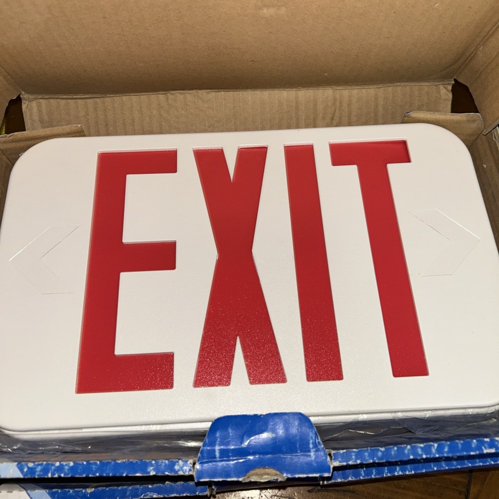 x2 - Hubbell Lighting Compass CER Series Emergency Exit Light 93043113 READ!