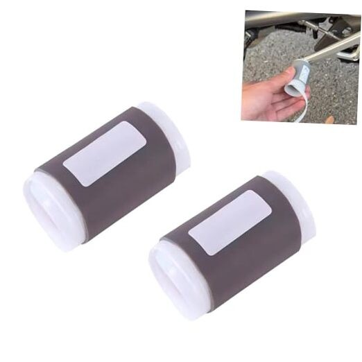 Motorcycle Shifter Shoe Protector, Silicone Shrinkable Quick Install 2 PCS Gray