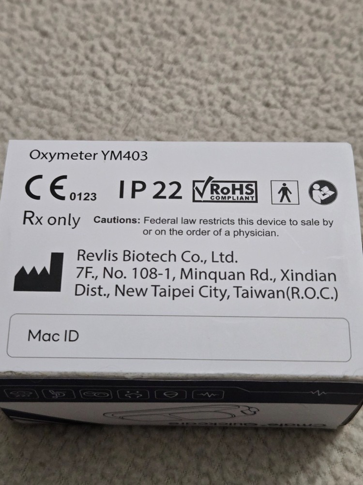 Cmate YM403 Oxymeter - New - Blood Oxygen & Pulse - White