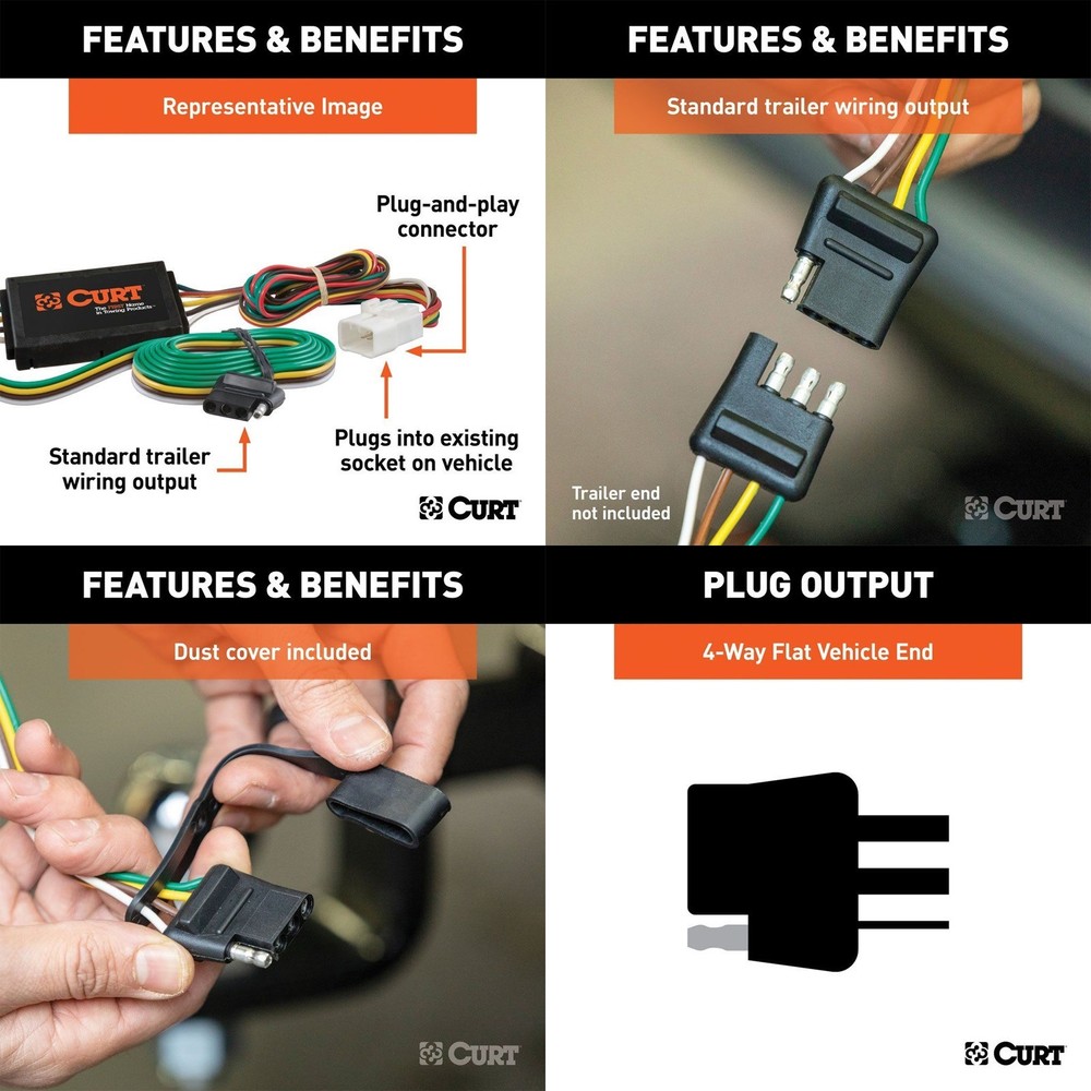 Curt Class 1 Trailer Hitch & Wiring for Ford Focus Sedan