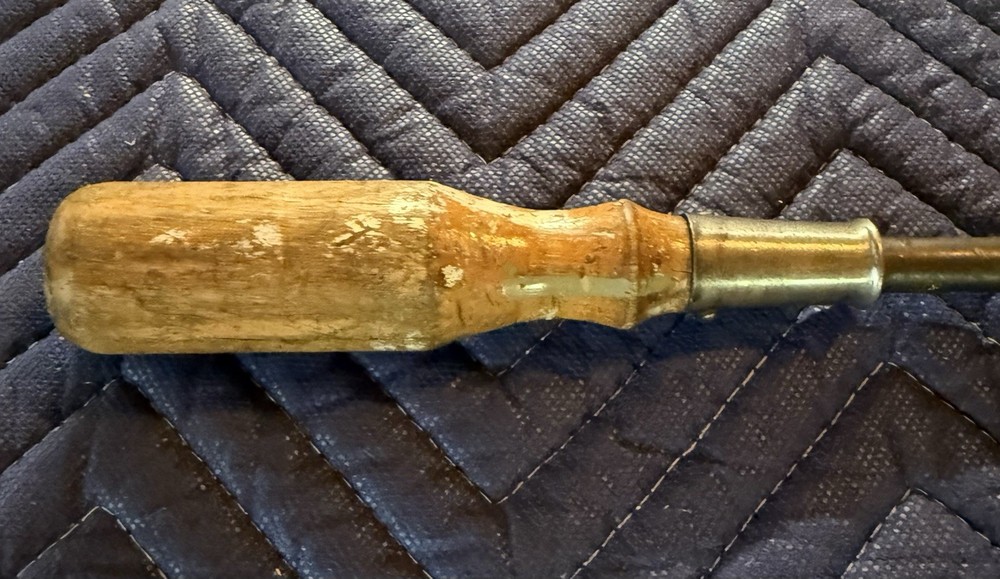 Vintage 18" Flat Head Screwdriver Wood Handle