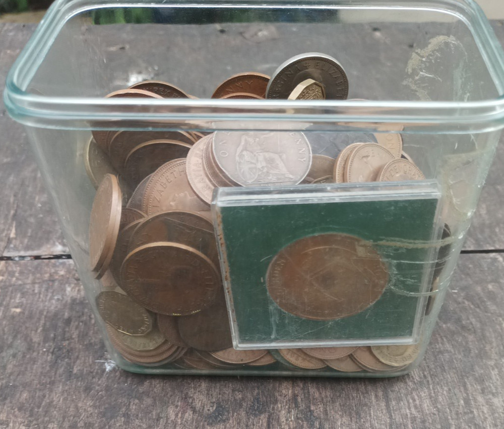 Vintage One Penny Coins + Three Pence Bundle
