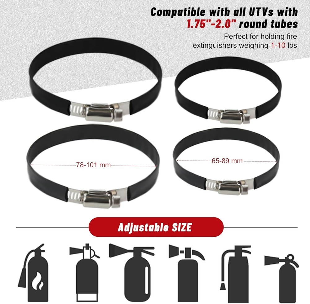 UTV Fire Extinguisher with Mount Kits- Quick Release Roll Bar Fire Extinguisher