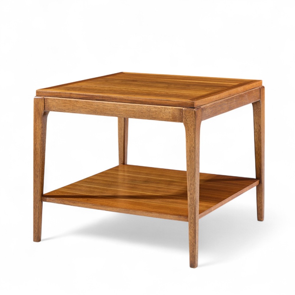Lane Rhythm Mid Century Square Walnut Side End Table