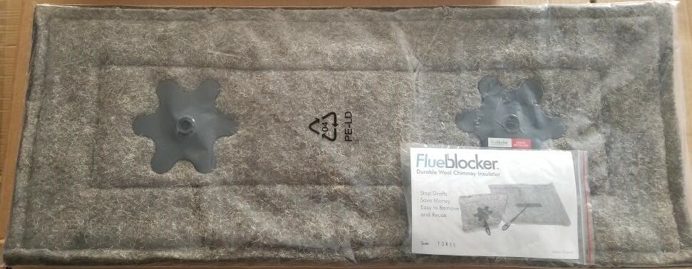 Rectangle FlueBlocker Chimney Draft Stopper, Wool Chimney Sheep