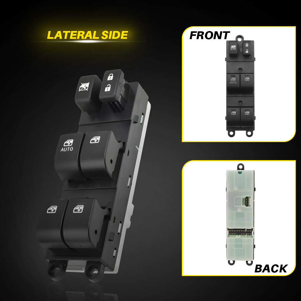 Black Master Power Window Control Switch Left Front for Subaru Outback 2013-2017