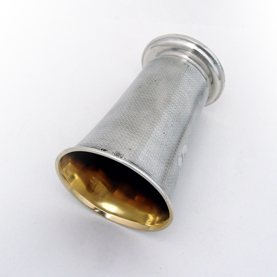 Austrian Beaker Engine Turned Design 13 Loth Silver 1847