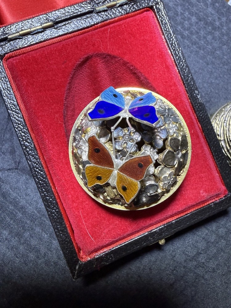 Stuart Devlin Silver Gilt Surprise Easter Egg Box No. 101 Enamel Butterflies