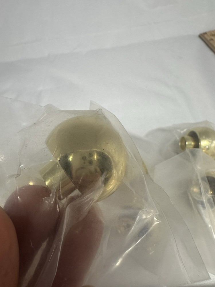 NOS Solid Brass Mushroom Knobs 10 PCS Cabinet Drawer Pulls Hardware