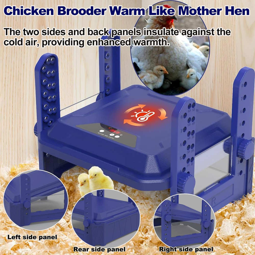 Chick Brooder Heating Plate with Adjustable Temperature, 10"X10" Chicken Brooder