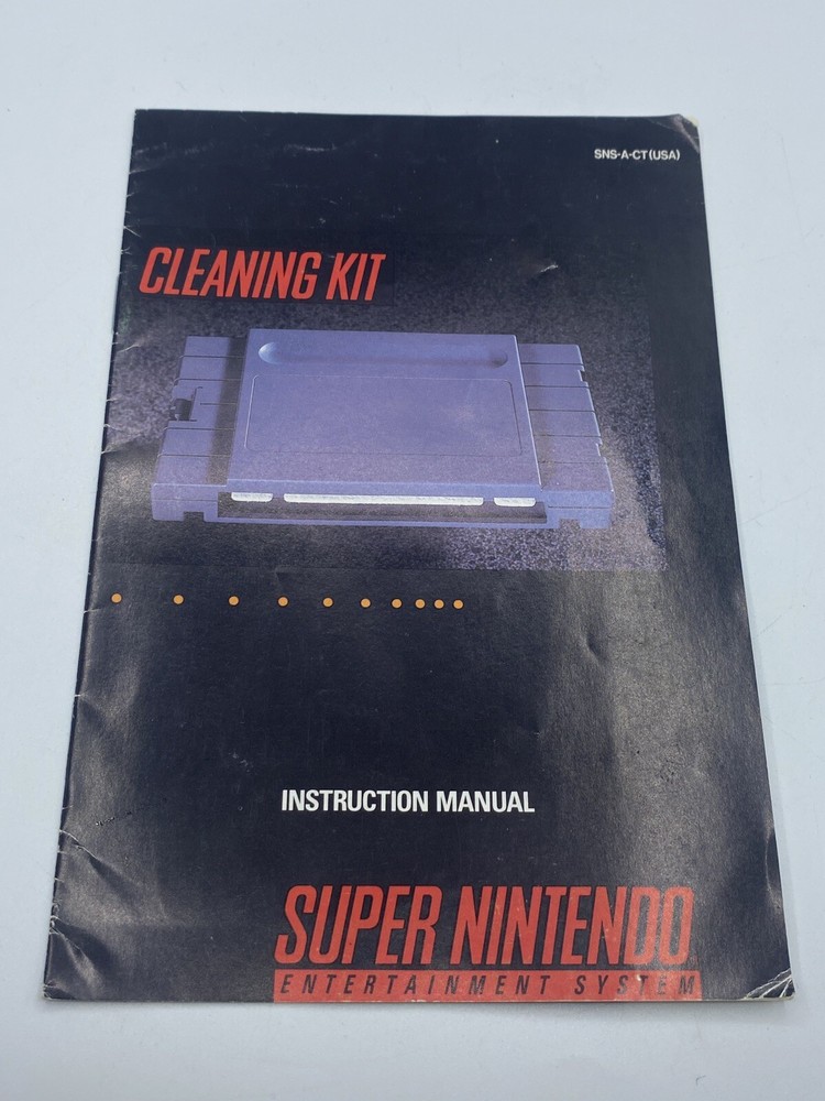 Cleaning Kit Super Nintendo SNES Instruction Original Replacement Manual Only