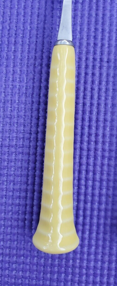 4-NORITAKE STAINLESS FLATWARE PRIMASTONE RADIANT YELLOW TEASPOONS 6 1/2"
