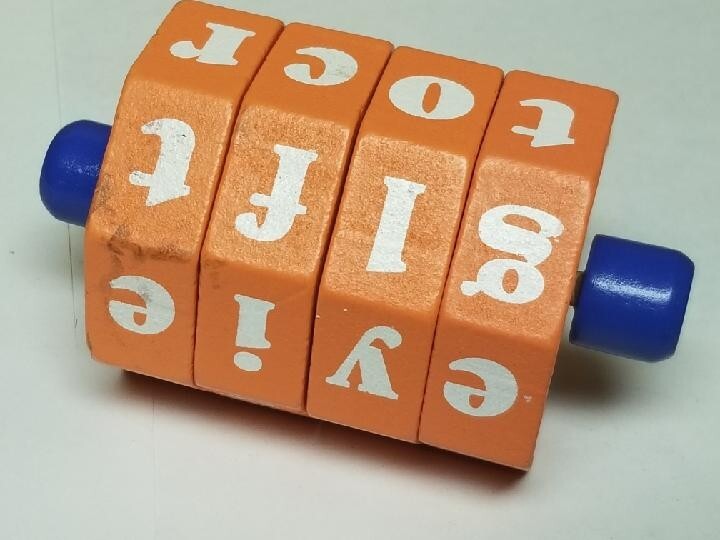 Wooden Word Spinner Spelling Aid