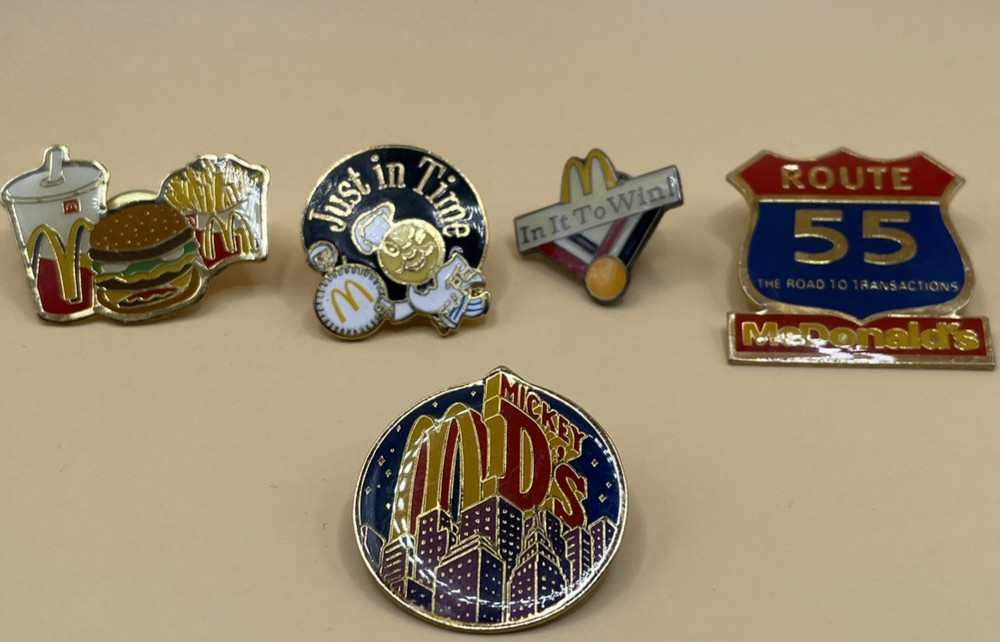 McDonald's Employee Lapel Pins buttons VTG