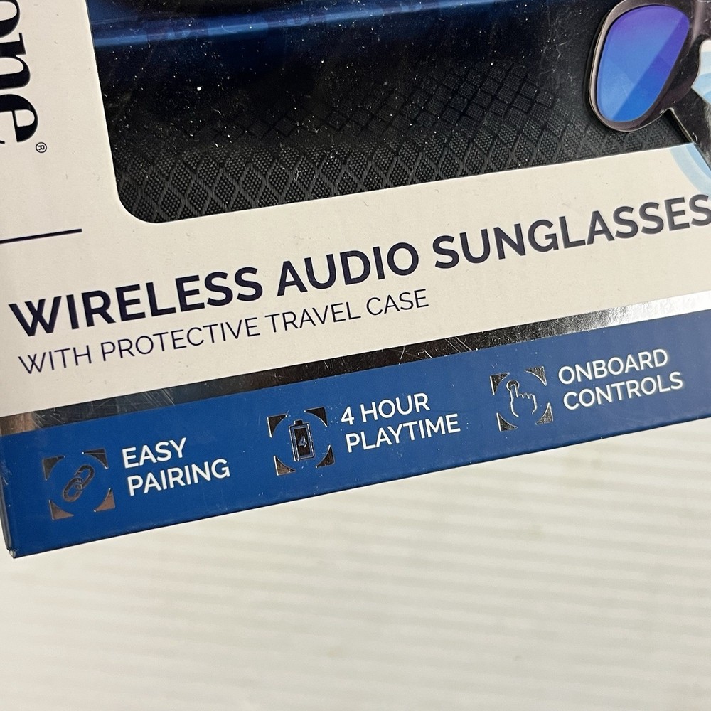 Brookstone Wireless Bluetooth Polarized Audio Smart Sunglasses – NEW w/ Case