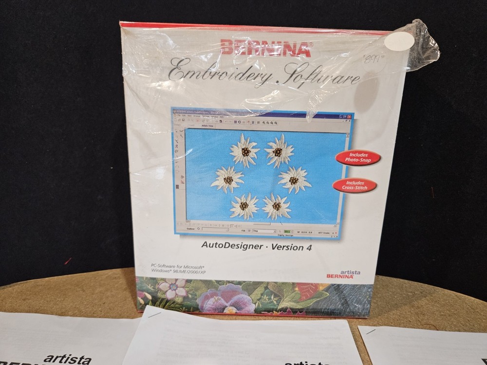 Bernina embroidery Software Auto-Designer Verson 4 Never Used